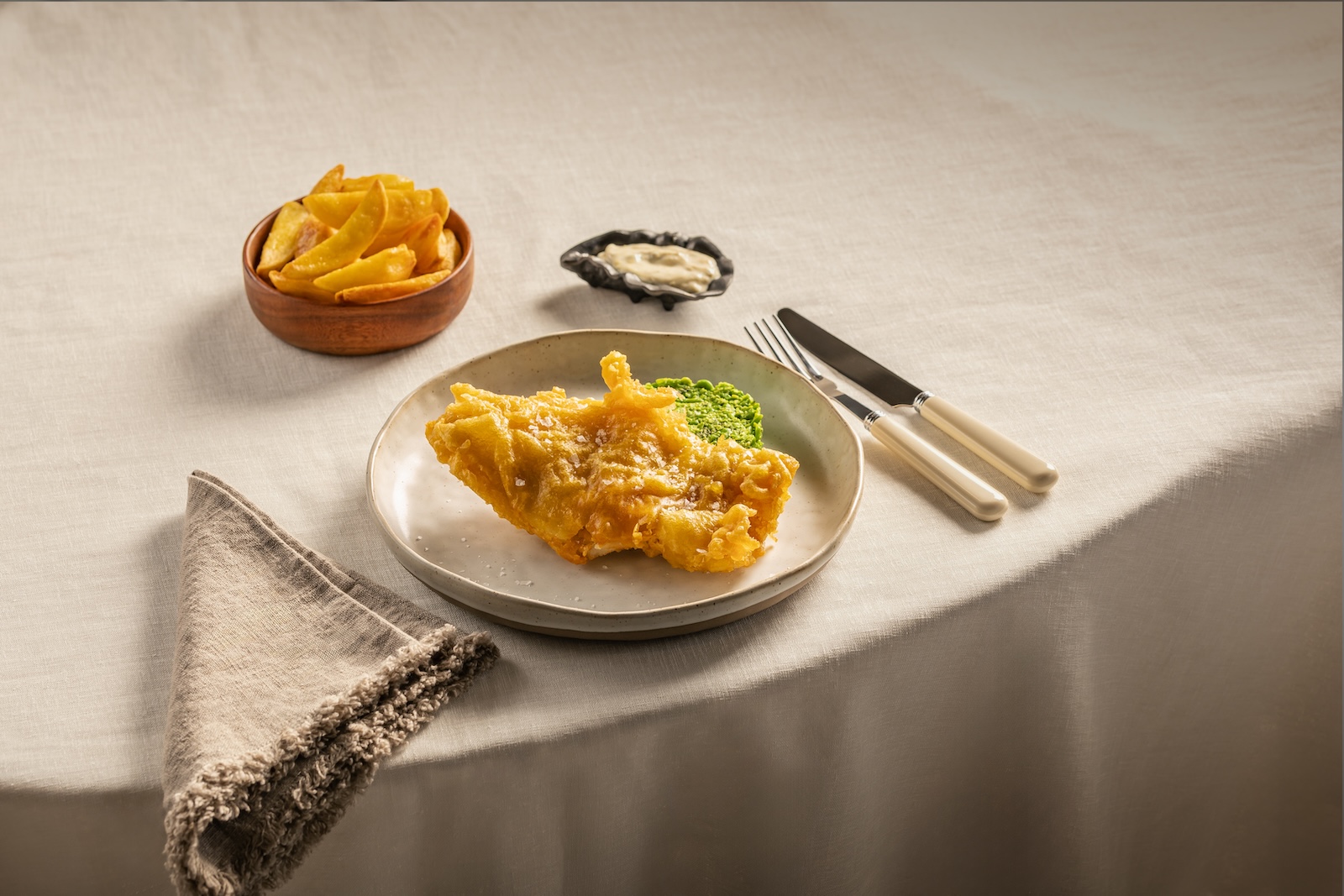 Haddock fish and chips
